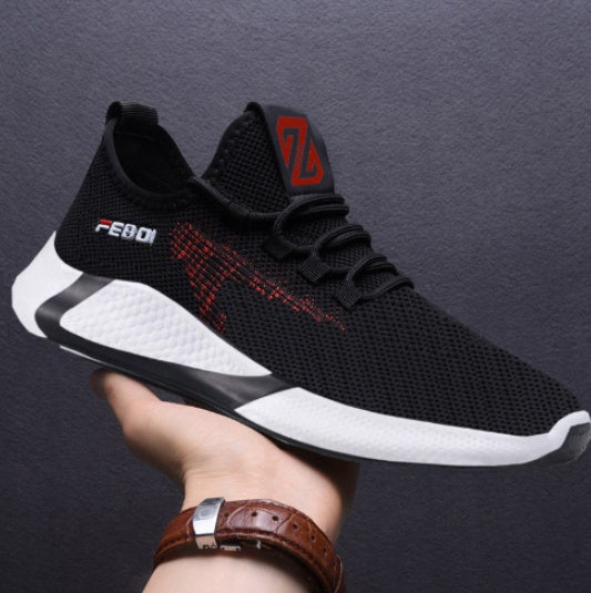 New Nivotrend Sports Shoes Men's Breathable Casual Mesh Shoes Comfort Increase Lace-up Non-slip Low-top Running Shoes